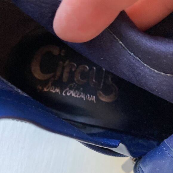 Circus By Sam Edelman Micro Suede Navy Janet Ankle Boots Size 7M EUC - Picture 13 of 14